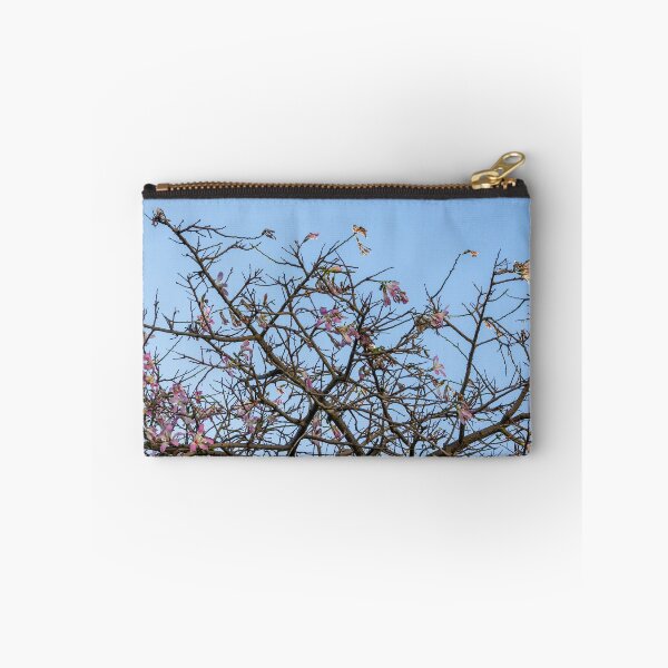 Item preview, Pink Blossom Tree Branches Against Clear Blue Sky In Early Spring Morning designed and sold by Nmallia.
