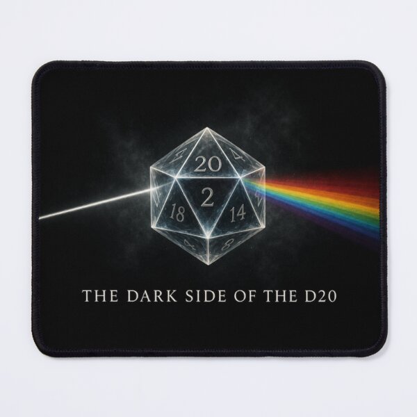 Item preview, The Dark Side of the D20 - Minimalist Rock RPG Art designed and sold by Dice_Goblin_Studio.