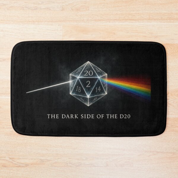 Item preview, The Dark Side of the D20 - Minimalist Rock RPG Art designed and sold by Dice_Goblin_Studio.