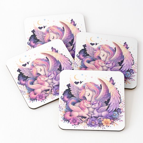 Item preview, Magical Pegasus Mom & Two Daughters designed and sold by MySthore.