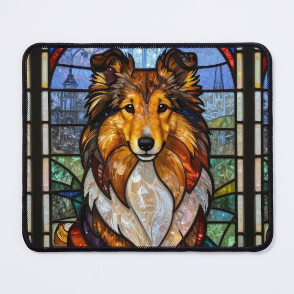 Item preview, Shetland Sheepdog Sheltie Stained Glass Dog Art designed and sold by pinkal.