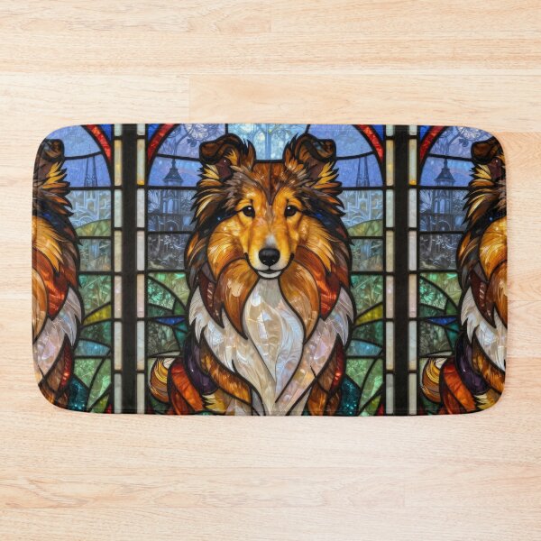 Item preview, Shetland Sheepdog Sheltie Stained Glass Dog Art  designed and sold by pinkal.