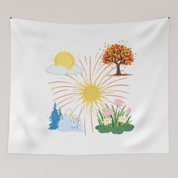 Item preview, Four Seasons Of The Year - Nature & Weather Graphic designed and sold by TESLA pro.