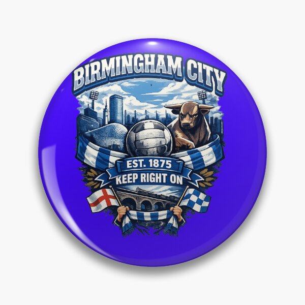 Item preview, Birmingham City Football Fan Art | Keep Right On Vintage Blues Supporter Design designed and sold by GarnerSupplyCo.