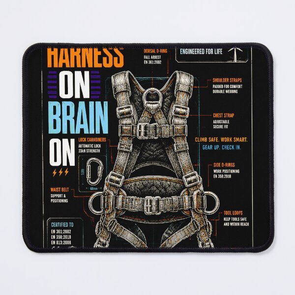 Item preview, Harness On Brain On Tower Climbing Safety Gear Blueprint designed and sold by RoyalOrderGallery.