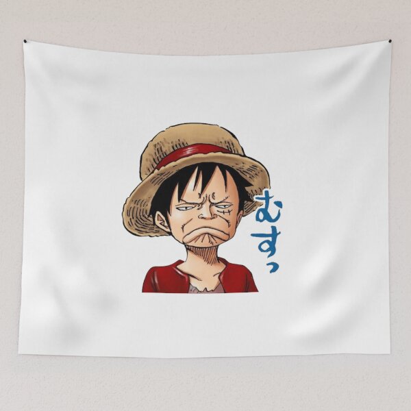 Item preview, Grumpy Straw Hat Boy Pouting with Japanese Text designed and sold by DeepBlueMeadow.