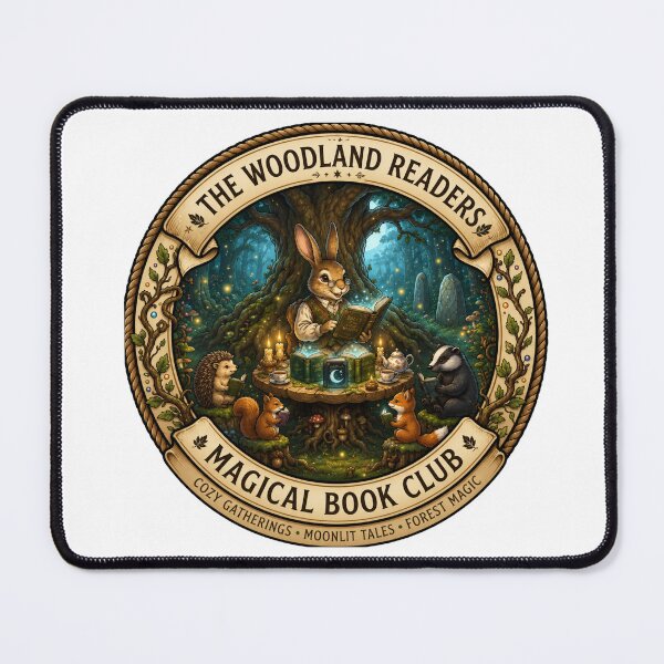 Item preview, The Woodland Readers' Magical Book Club | Cozy Forest Animals Reading | Cottagecore Fantasy Book Lover Gift designed and sold by MrDev.