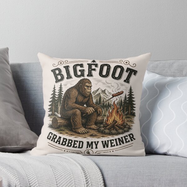 Item preview, Bigfoot Grabbed My Weiner, Campfire, Sasquatch, Bigfoot, National Forests, Camping, Appalachia, Silly designed and sold by Cchotlan.
