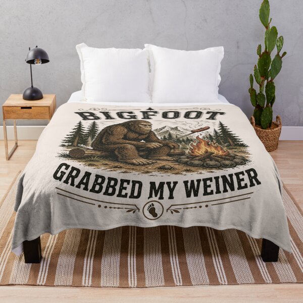 Item preview, Bigfoot Grabbed My Weiner, Campfire, Sasquatch, Bigfoot, National Forests, Camping, Appalachia, Silly designed and sold by Cchotlan.