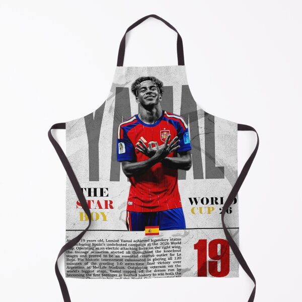 Item preview, The Young Prodigy No 19 Spain Red Retro Football Legend Poster designed and sold by Af-RT10.