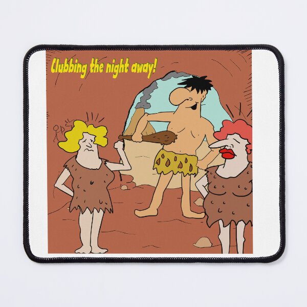 Item preview, Nightclub. Funny caveman cartoon. designed and sold by Grant Wilson.