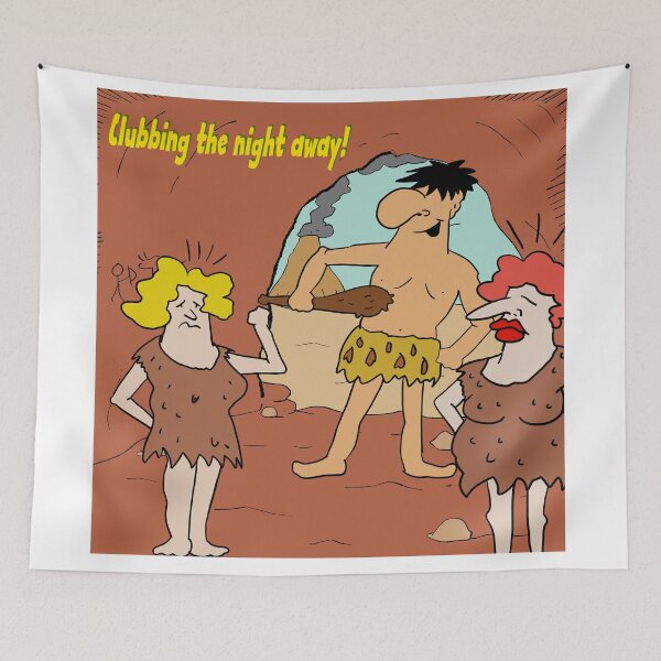 Item preview, Nightclub. Funny caveman cartoon. designed and sold by Grant Wilson.