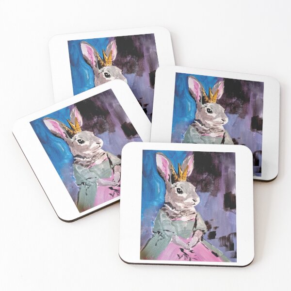 Item preview, Crowned Rabbit Princess Expressionist Painting designed and sold by Meprani87.
