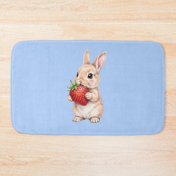 Item preview, Cute Bunny Rabbit Eating Strawberry  designed and sold by TeeARTHY.
