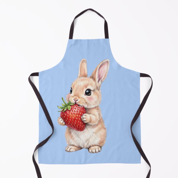 Item preview, Cute Bunny Rabbit Eating Strawberry  designed and sold by TeeARTHY.