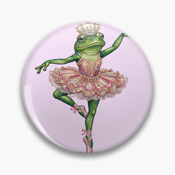 Item preview, Funny Frog Ballerina In Pink Tutu And Crown designed and sold by TeeARTHY.