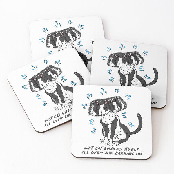 Item preview, A Wet Cat Just Carries On designed and sold by Colmeia de Ideias.