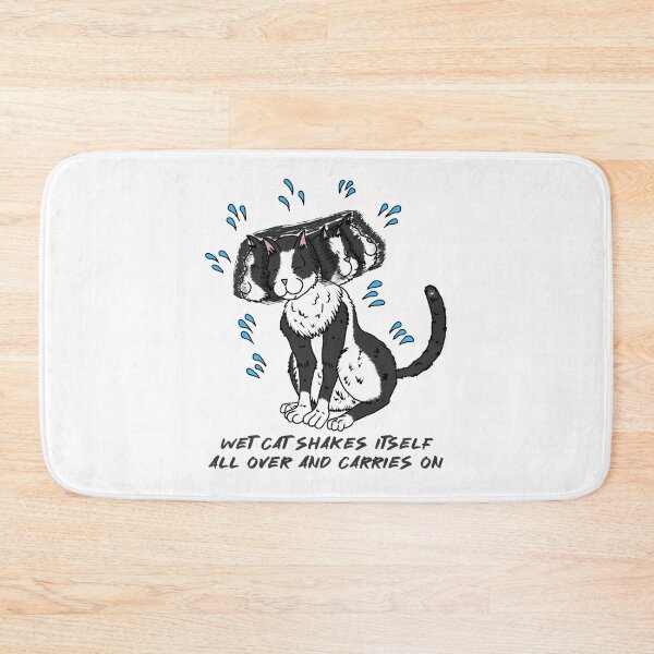 Item preview, A Wet Cat Just Carries On designed and sold by Colmeia de Ideias.