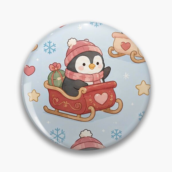 Item preview, Penguin Love Sleigh Pattern designed and sold by Soft Berry Studio.