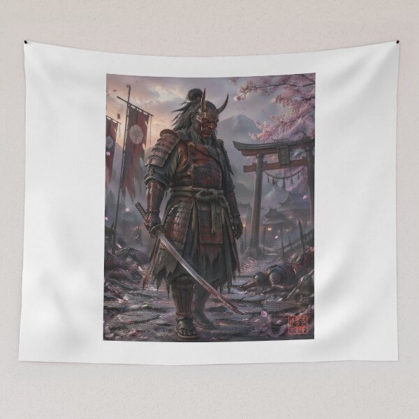 Item preview, Oni Samurai Warrior in Feudal Japan | Dark Japanese Mythology Art designed and sold by kaxymax.
