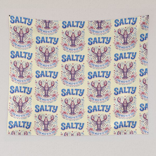 Item preview, Salty Lobster Stay Wild By The Tide Vintage Nautical designed and sold by TeeARTHY.