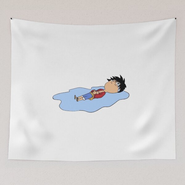 Item preview, Exhausted Pirate Boy Floating Flat on Blue Water Puddle designed and sold by DeepBlueMeadow.