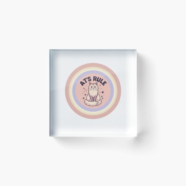 Item preview, Cats Rule – Cute Cat Lover Design designed and sold by GraphicGlowTeesStore.