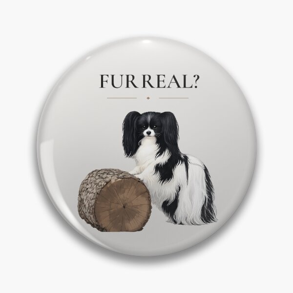 Item preview, FUR REAL? | Elegant Papillon Dog Art | Cute Papillon Gift designed and sold by PapillonArtStudio.