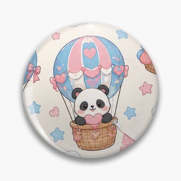 Item preview, Panda Heart Balloon Ride Pattern designed and sold by Soft Berry Studio.