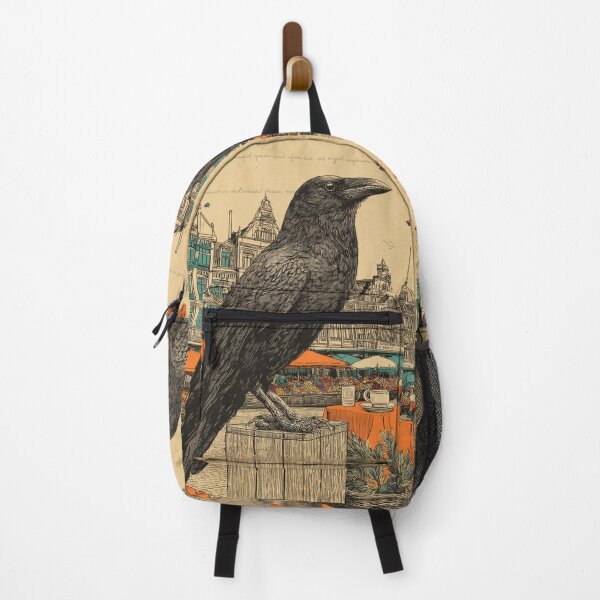 Item preview, Raven Among Flowers and Vintage European Market designed and sold by CoffeeinBloom.