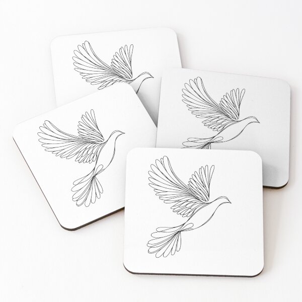 Item preview, Elegant Dove Silhouette Line Art designed and sold by Nitta Studio.