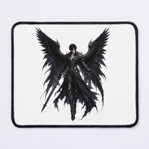 Item preview, Dark Angel Warrior with Giant Black Wings designed and sold by TripleVertex-1.