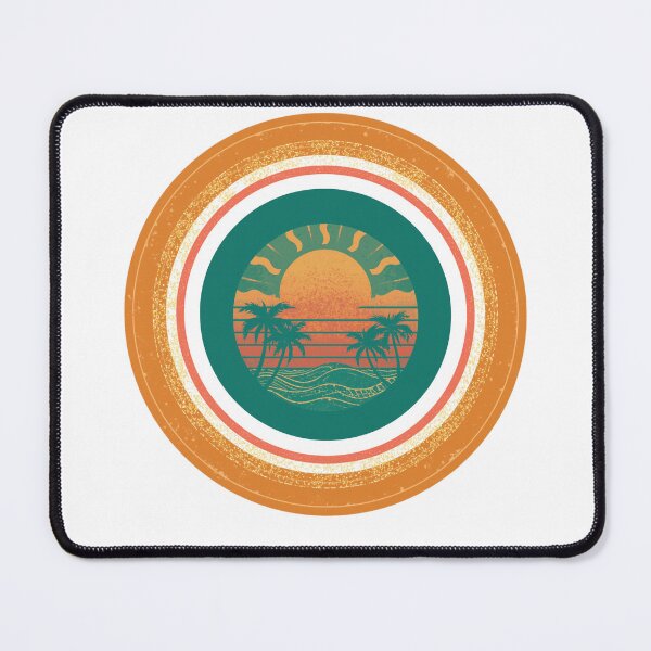Item preview, Retro Sunset Beach – Vintage Tropical Vibes designed and sold by GraphicGlowTeesStore.