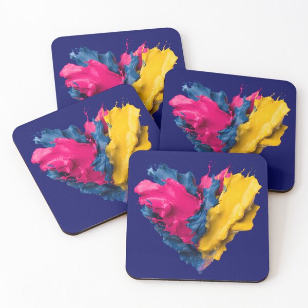 Item preview, heart shaped color splash colorful mix heart shaped abstract design designed and sold by SmashingDeals.
