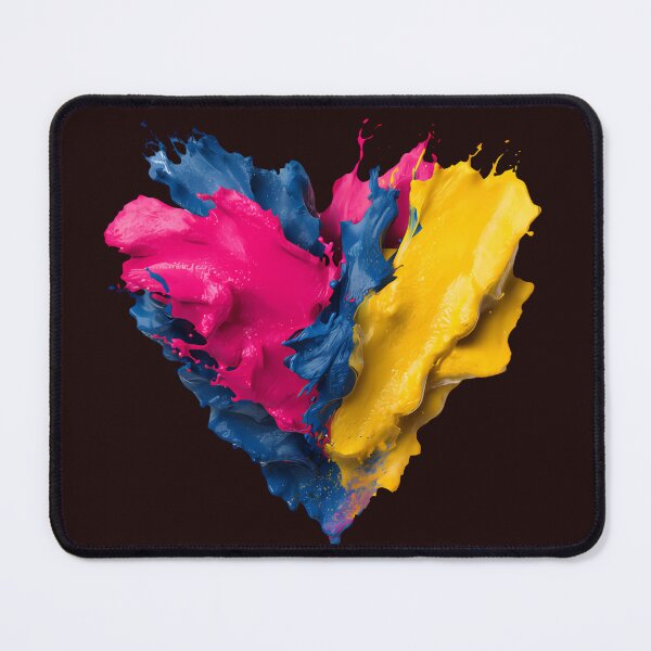 Item preview, heart shaped color splash colorful mix heart shaped abstract design designed and sold by SmashingDeals.
