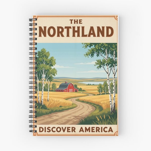Item preview, Northern USA Vintage Style Travel Advert designed and sold by Dimensionality.