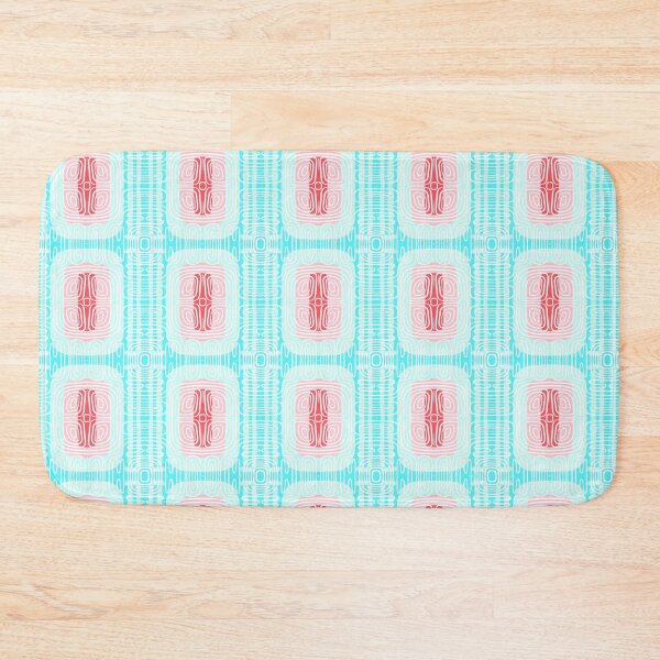 Item preview, Turquoise Coral Retro Tile designed and sold by CO10store.
