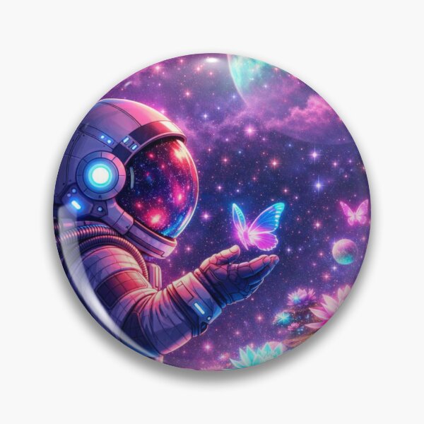 Item preview, Neon Space Butterfly Galaxy Art  designed and sold by Black Signal.