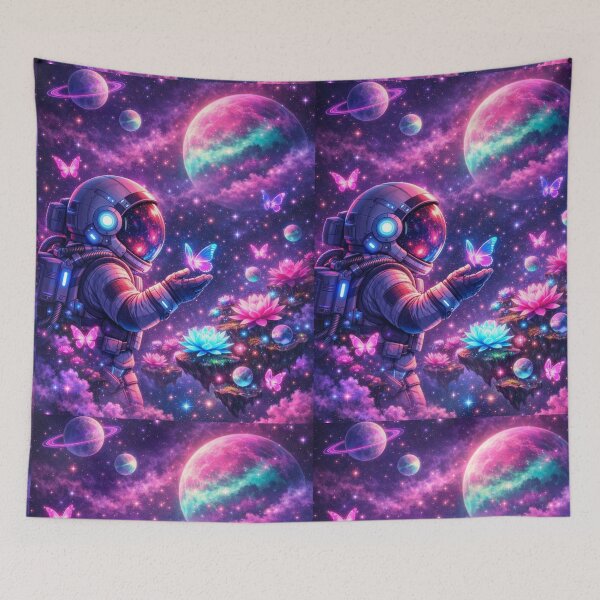 Item preview, Neon Space Butterfly Galaxy Art  designed and sold by Black Signal.