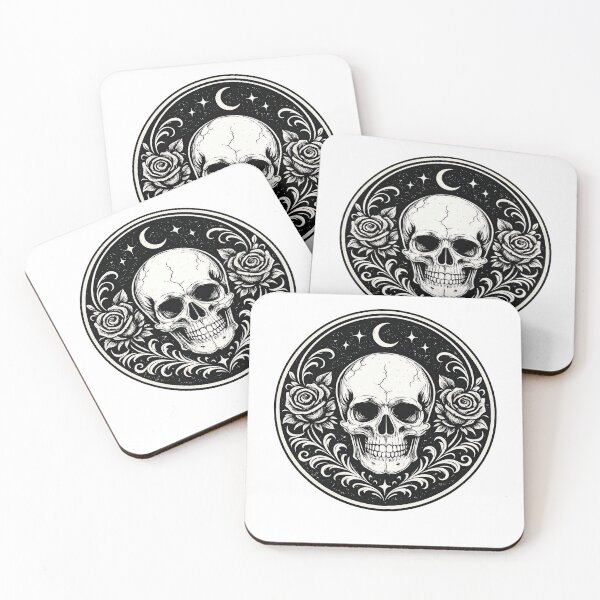 Artikelvorschau, Gotisches Totenkopf- und Rosendesign entworfen und verkauft von SP319.