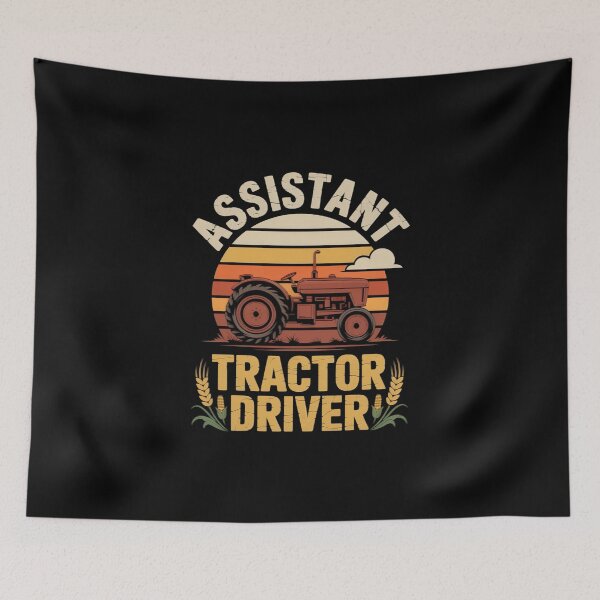 Item preview, Assistant Tractor Driver Retro Farm Tractor designed and sold by MizoX7.