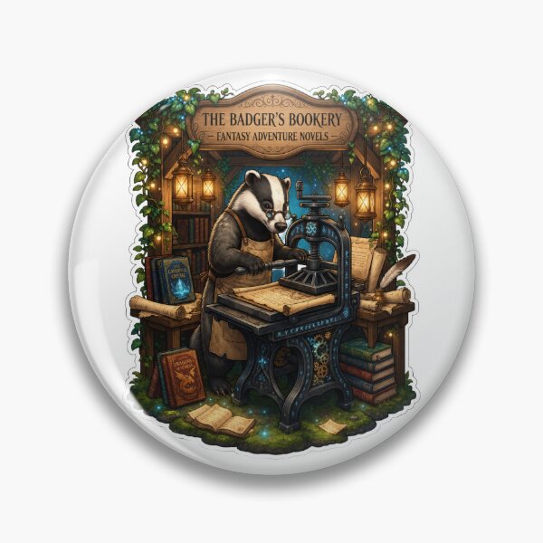 Item preview, The Badger's Bookery | Fantasy Adventure Novels | Magical Book Press | Cottagecore Bookshop | Book Lover Gift designed and sold by MrDev.
