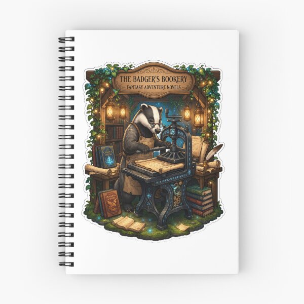 Item preview, The Badger's Bookery | Fantasy Adventure Novels | Magical Book Press | Cottagecore Bookshop | Book Lover Gift designed and sold by MrDev.