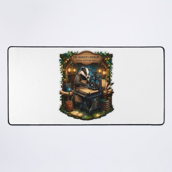 Item preview, The Badger's Bookery | Fantasy Adventure Novels | Magical Book Press | Cottagecore Bookshop | Book Lover Gift designed and sold by MrDev.