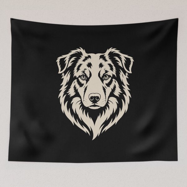 Item preview, Australian Shepherd Minimalist Mascot | Working Dog Collection designed and sold by RusticMeadow.