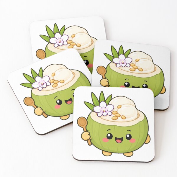 Item preview, Cute Coconut Ice Cream designed and sold by Doodle Planet.