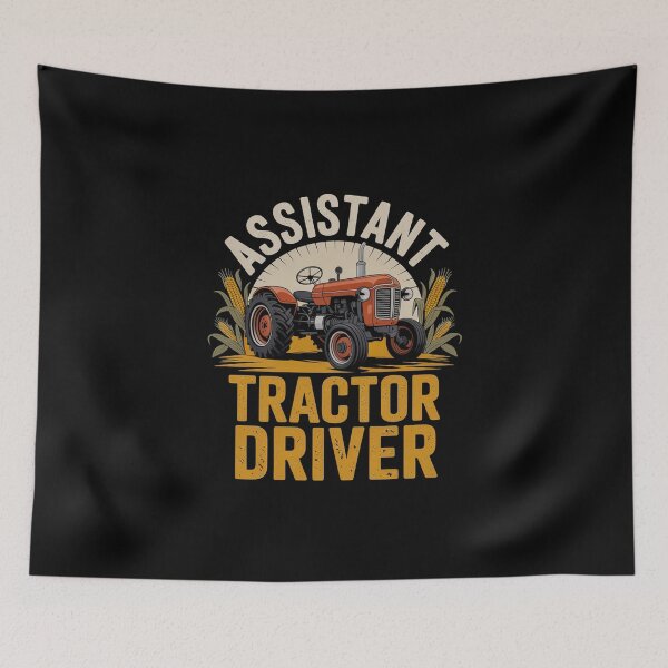 Item preview, Assistant Tractor Driver Retro Farm Tractor designed and sold by MizoX7.