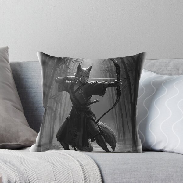 Item preview, Bamboo Grove Fox Archer — Japanese Warrior Art designed and sold by Tokyo Neo Noir Collective .