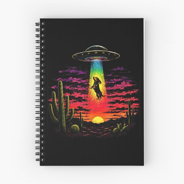 Item preview, Funny Dachshund UFO Alien Abduction Desert Sunset designed and sold by Rahamkshop.