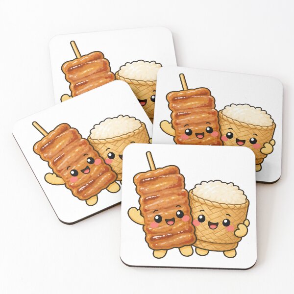 Item preview, Pork Skewer and Sticky Rice Friends designed and sold by Doodle Planet.